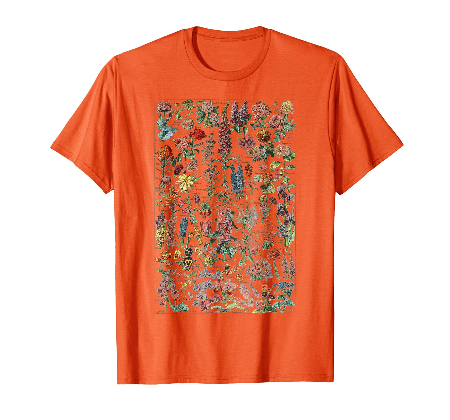 Vintage Flower Botanical Chart flower chart T-Shirt