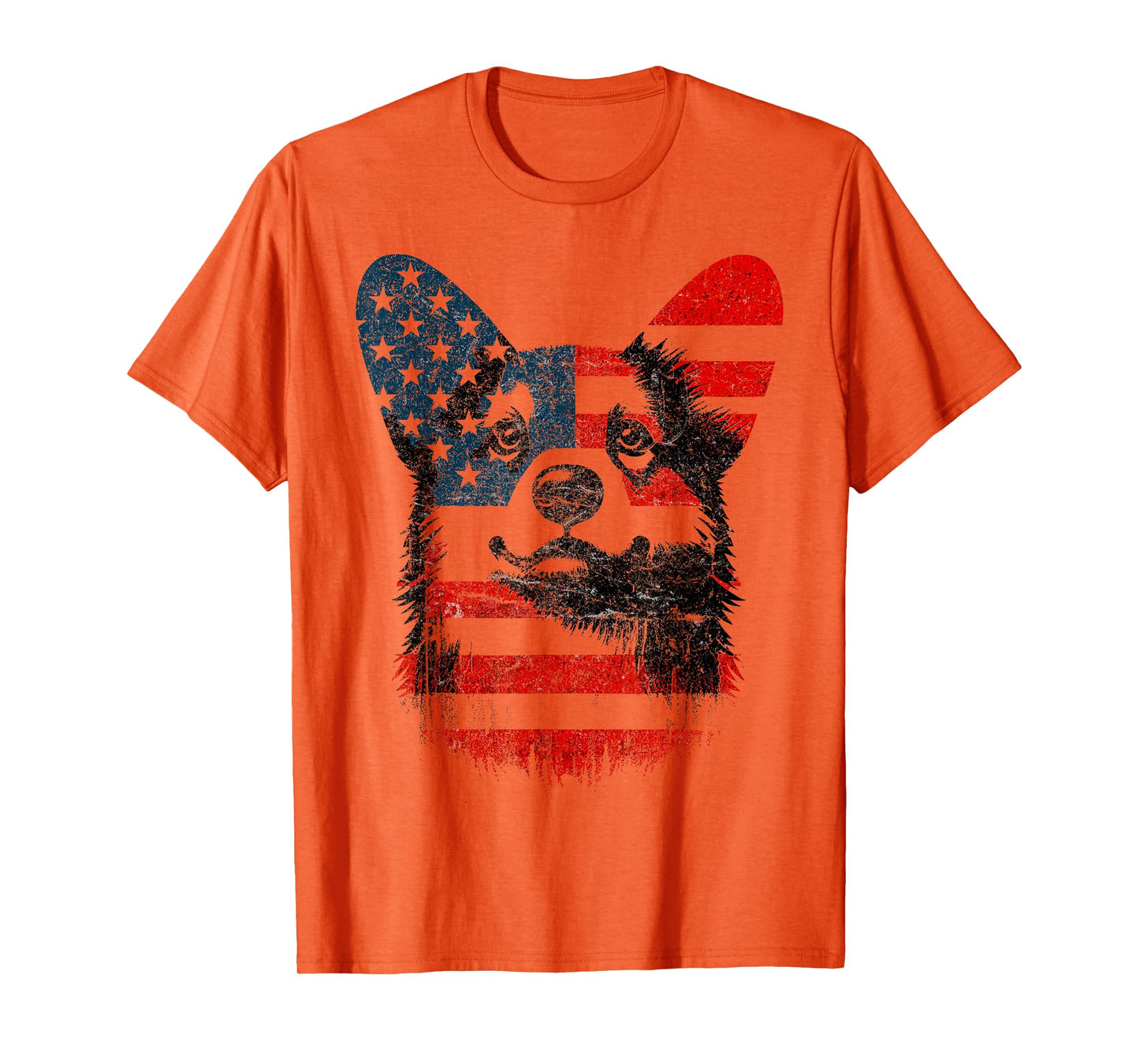 Patriotic Corgi Dog Lovers Cool American Flag 4th of July T-Shirt