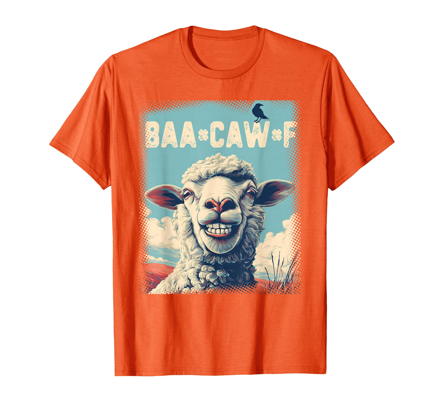 Trippy Sheep Baa + Crow Caw Back Off Pun Tee for Introverts T-Shirt