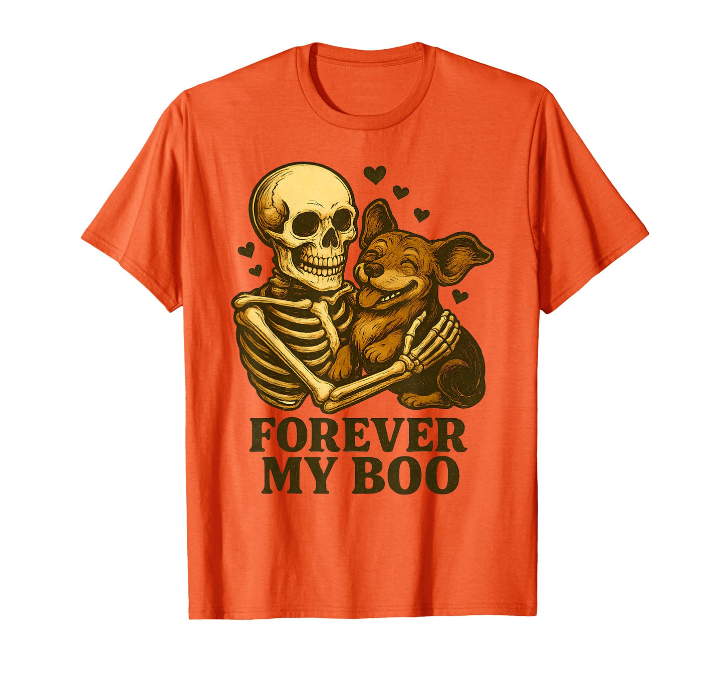 Forever My Boo Halloween Skeleton with Dachshund Lover T-Shirt