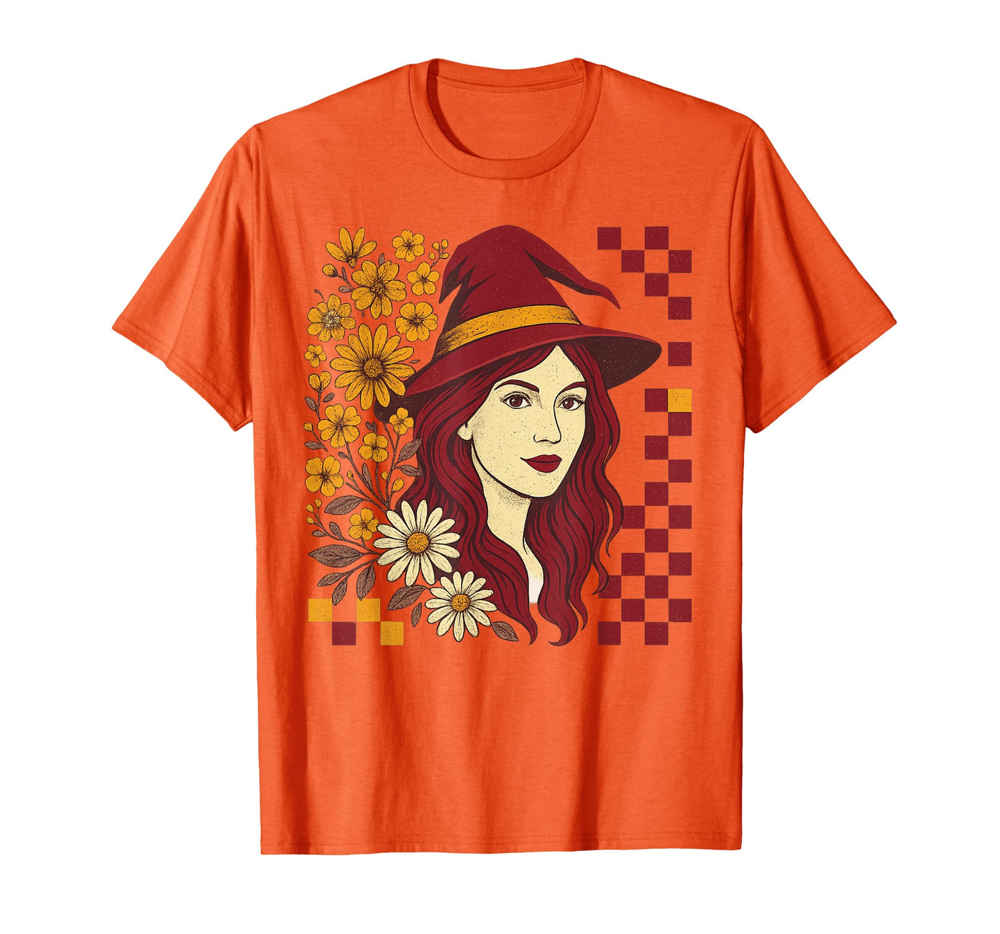 Funny Witch Halloween Floral Spooky Season Funny Fall Vibes T-Shirt
