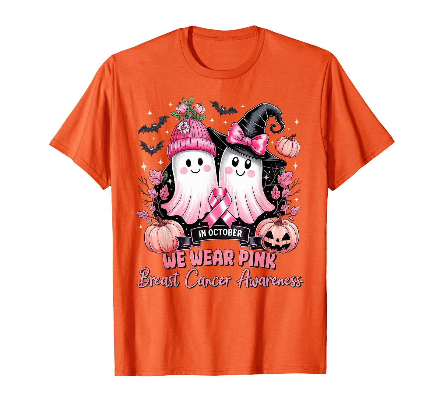 in October We Wear Pink Breast Cancer Awareness T-Shirt