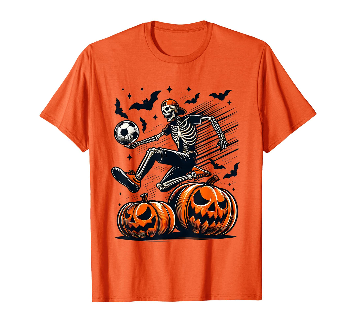 Funny Skeleton Soccer Halloween Costume Boys Kids Men Women T-Shirt