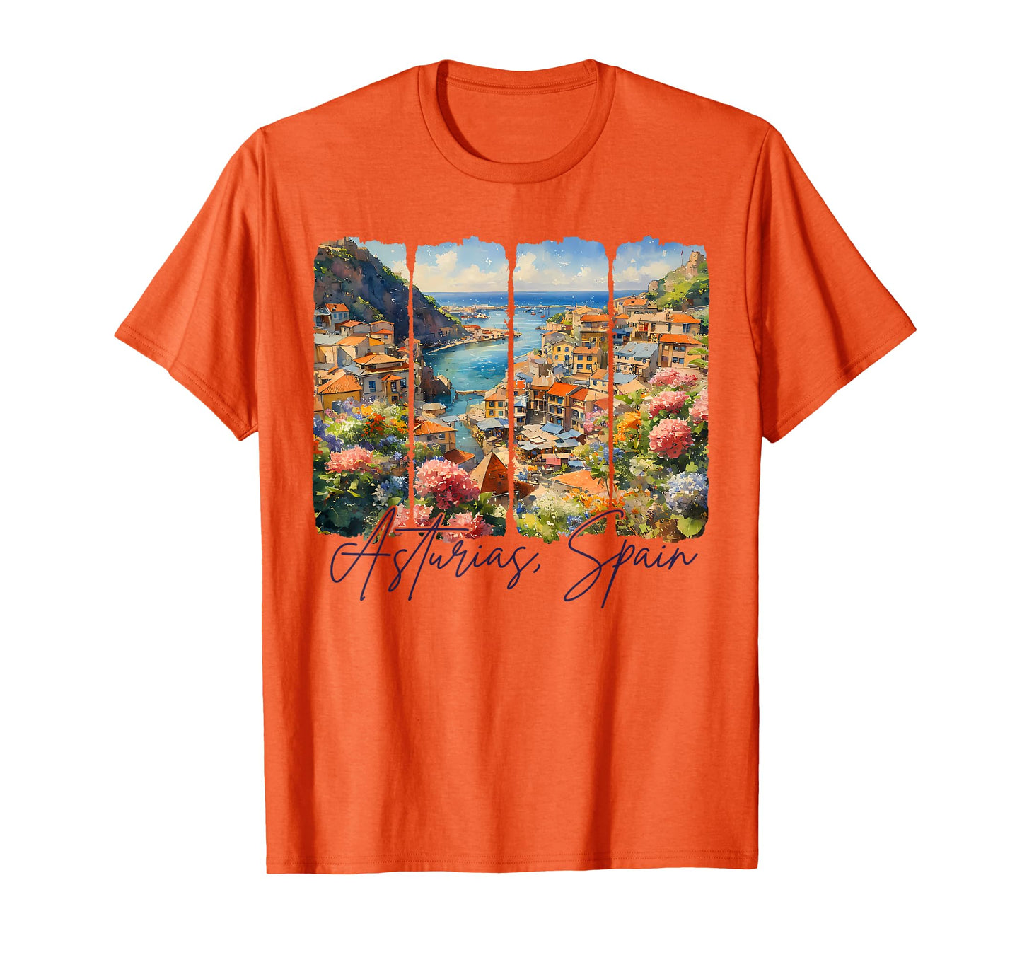 Asturias Spain Traveling Brushstroke Asturias Souvenir Trip T-Shirt