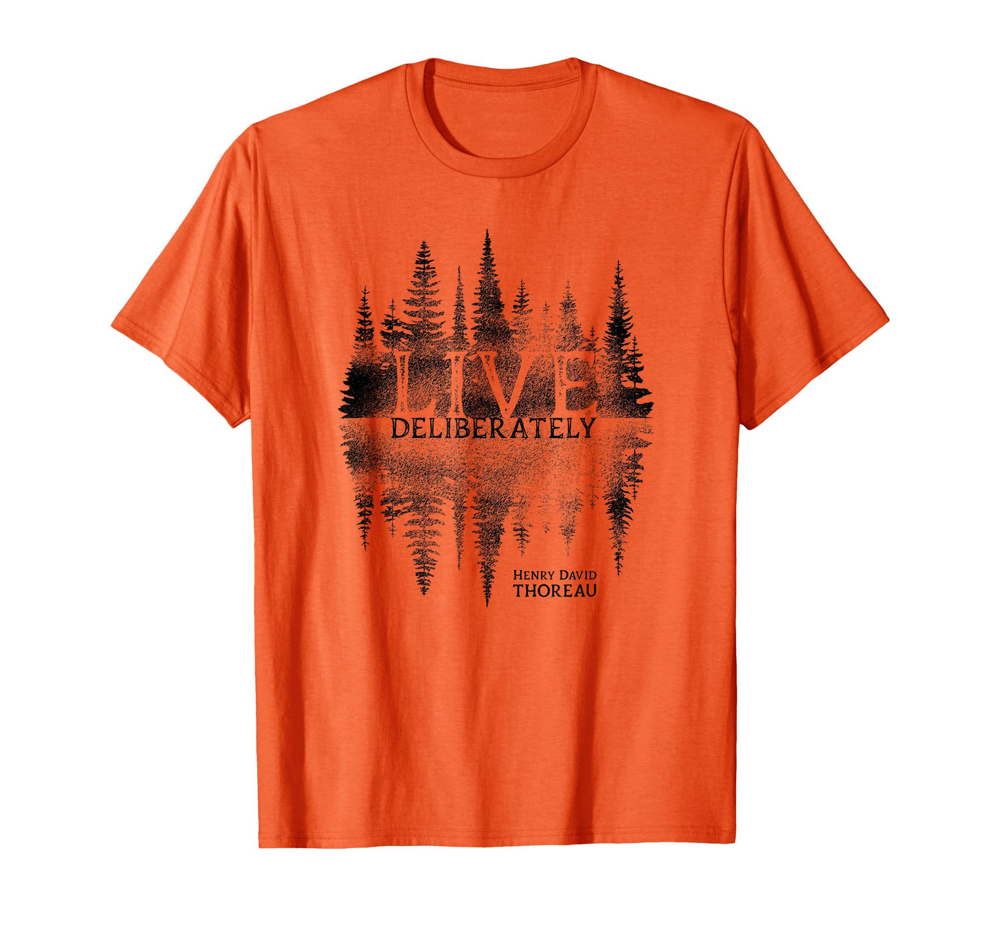 Live Deliberately Walden Transcendental Henry David Thoreau T-Shirt