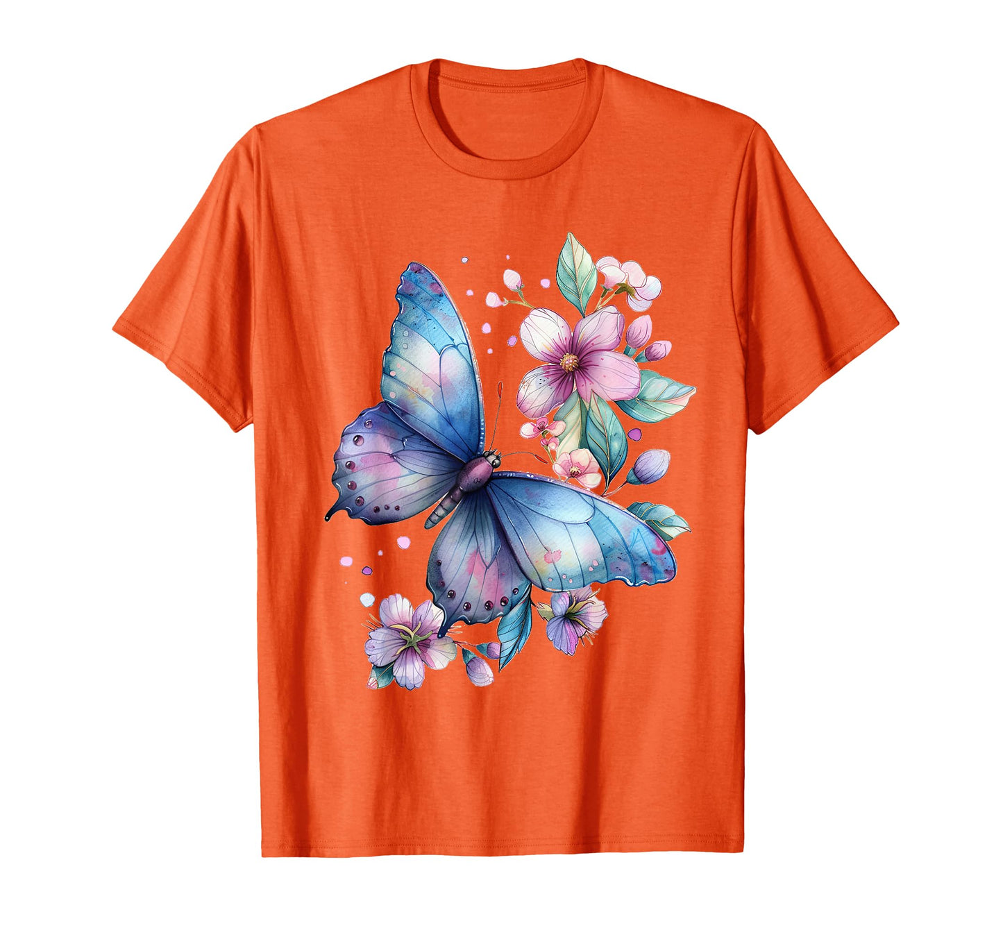 butterfly with flowers cute butterflies nature daughter T-Shirt
