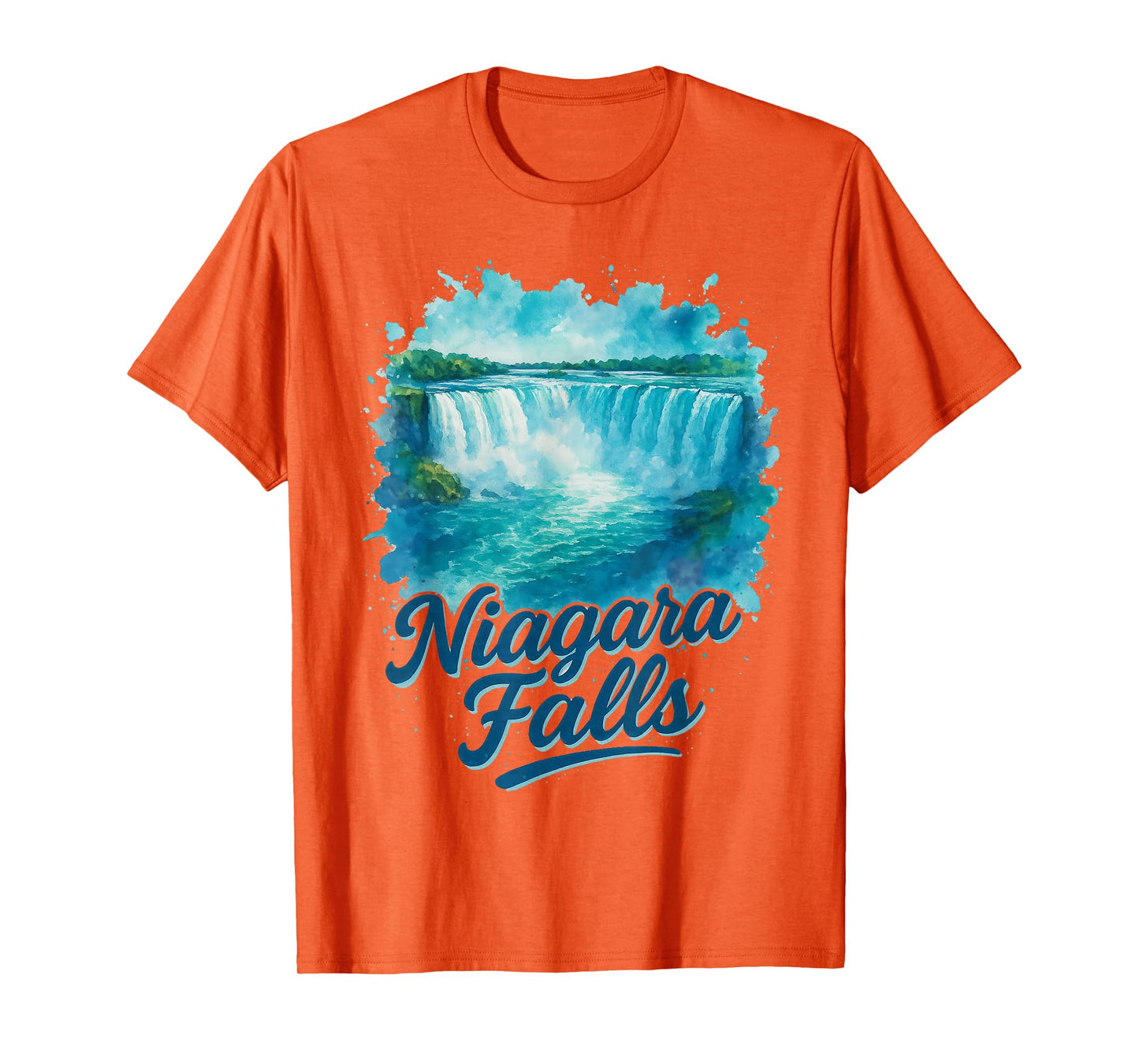 Niagara Falls Ontario Canada Landscape Watercolor Souvenir T-Shirt