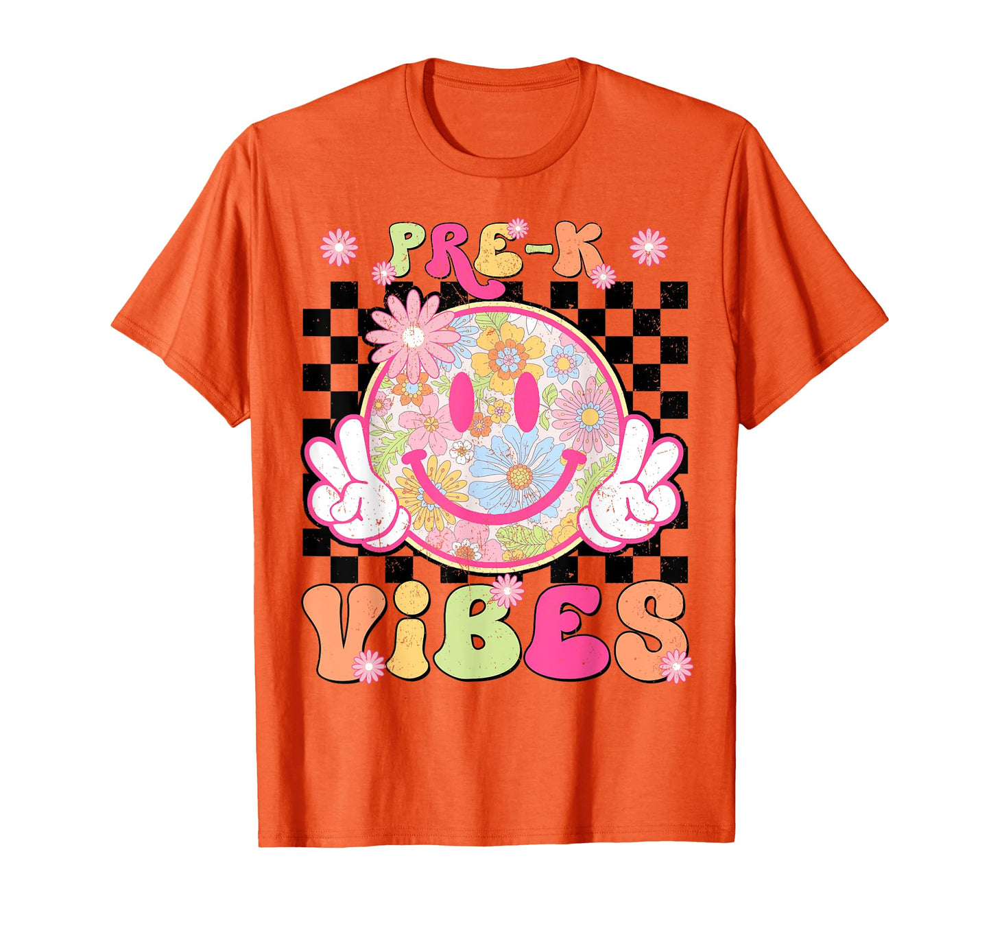 Groovy Pre-K PreK Vibes First Day Of School Teacher Girls T-Shirt