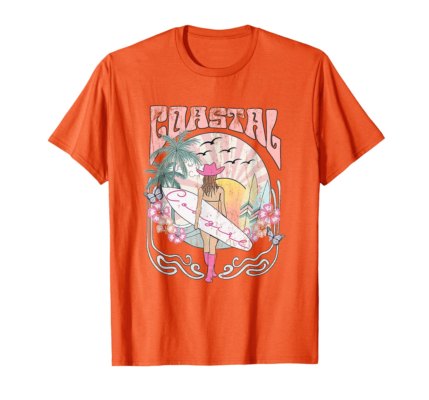 Coastal Cowgirl Aesthetic Cowgirl Surf Beach Cowgirls Outfit T-Shirt
