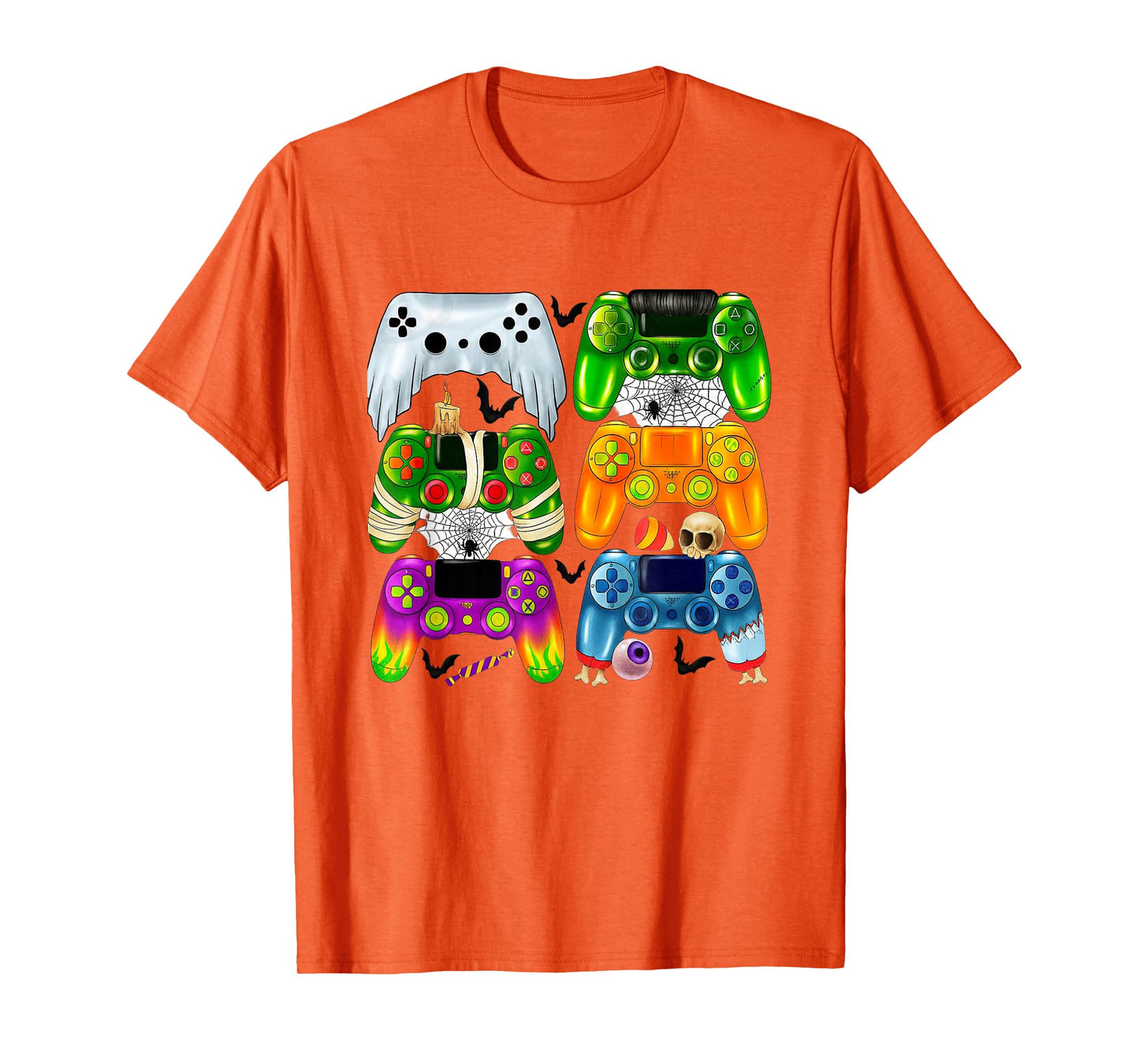 Skeleton Video Game Halloween Gaming Gamer Boys Men Kids T-Shirt