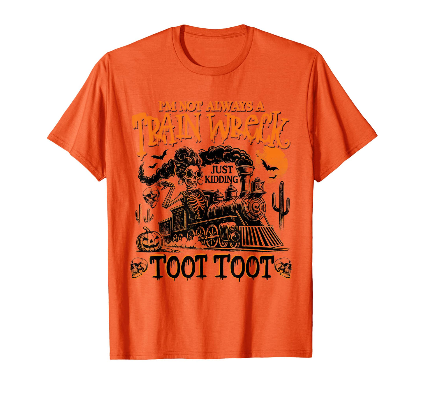 Halloween Humor Kidding Funny Toot Retro Skeleton Spooky T-Shirt
