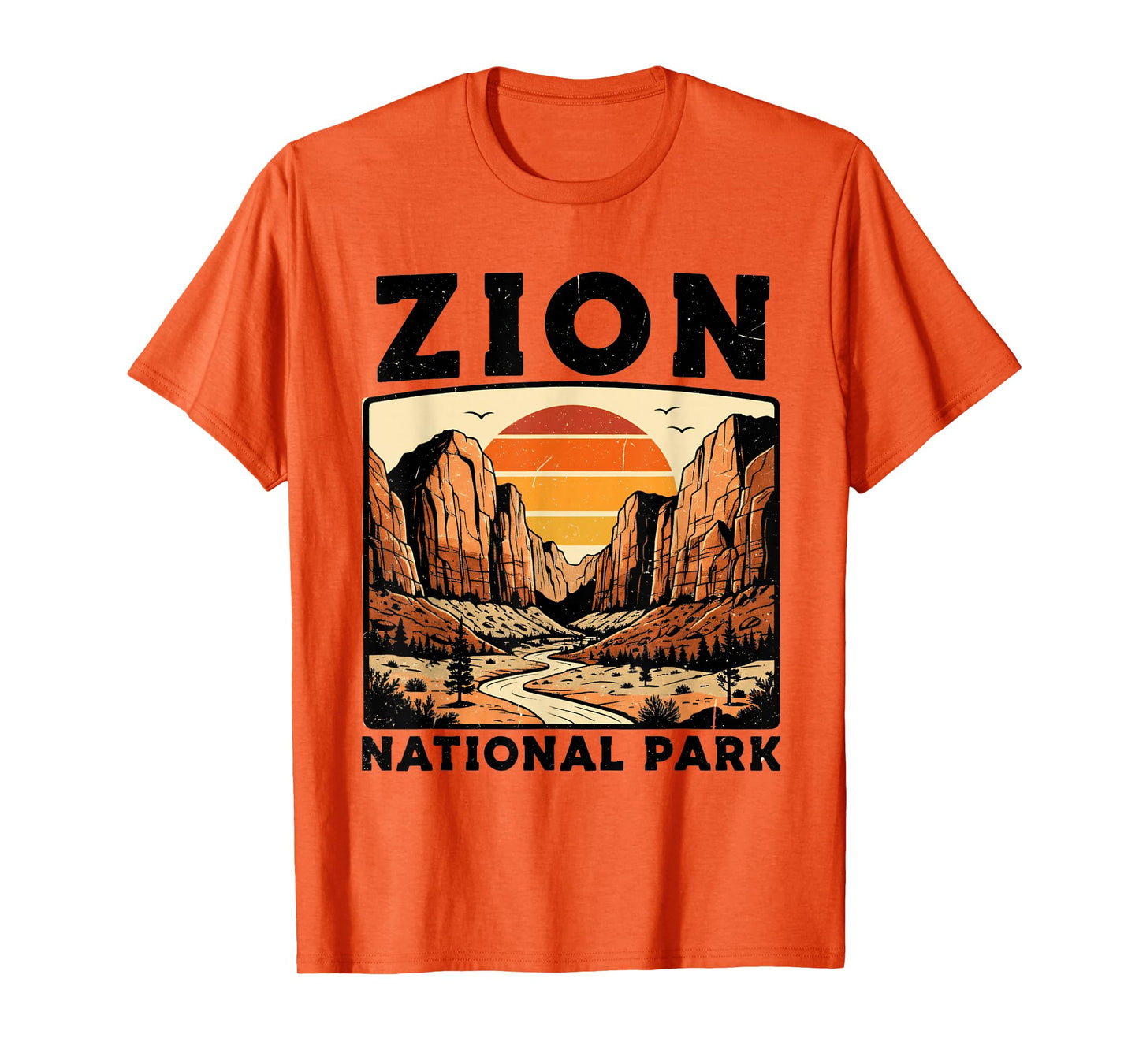 Zion National Park Vintage Hiking Souvenir Adventure Outdoor T-Shirt