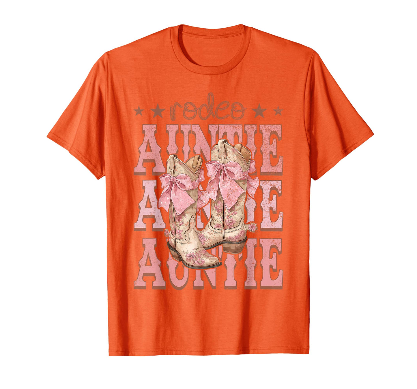 Rodeo Auntie Pink Boots Coquette Cow-Girl Birthday Party T-Shirt