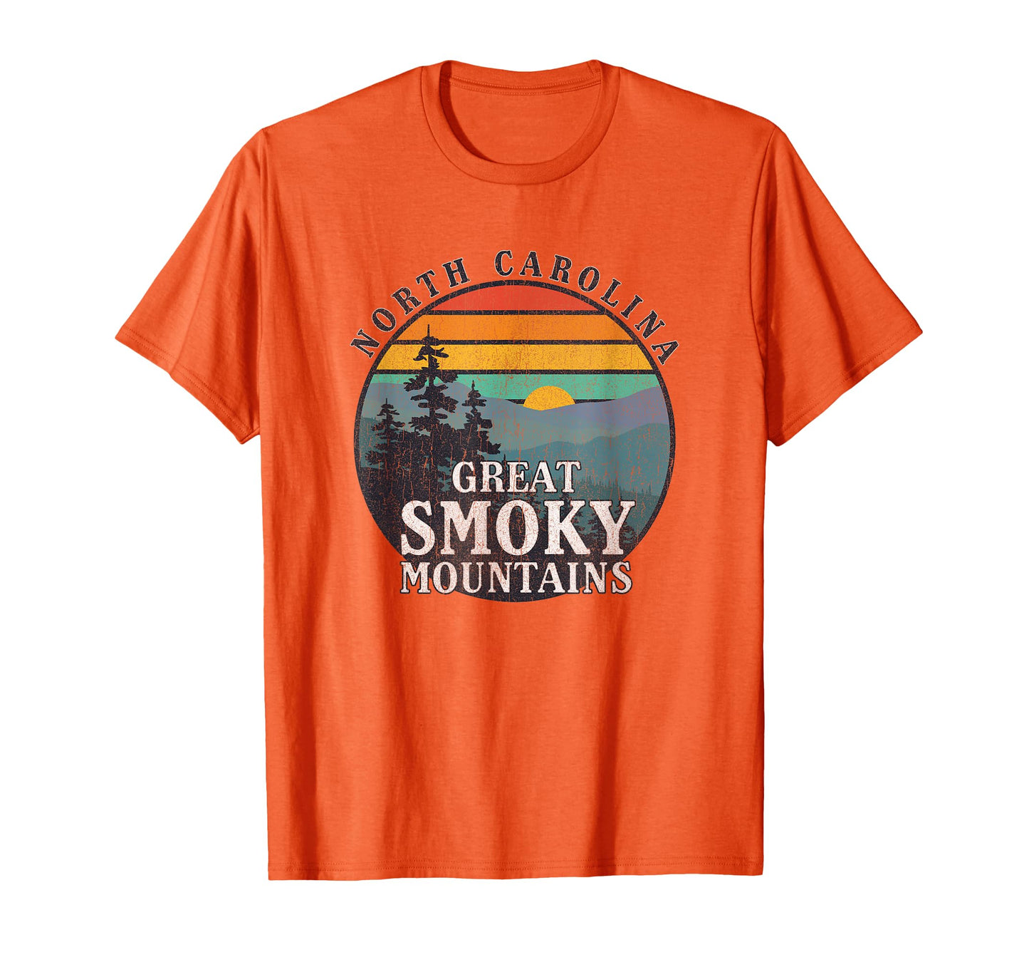Great Smoky Mountains National Park Retro Sunset T-Shirt