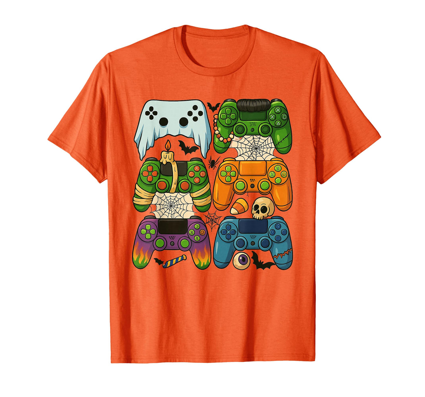 Skeleton Video Game Halloween Gaming Gamer Boys Men Kids T-Shirt