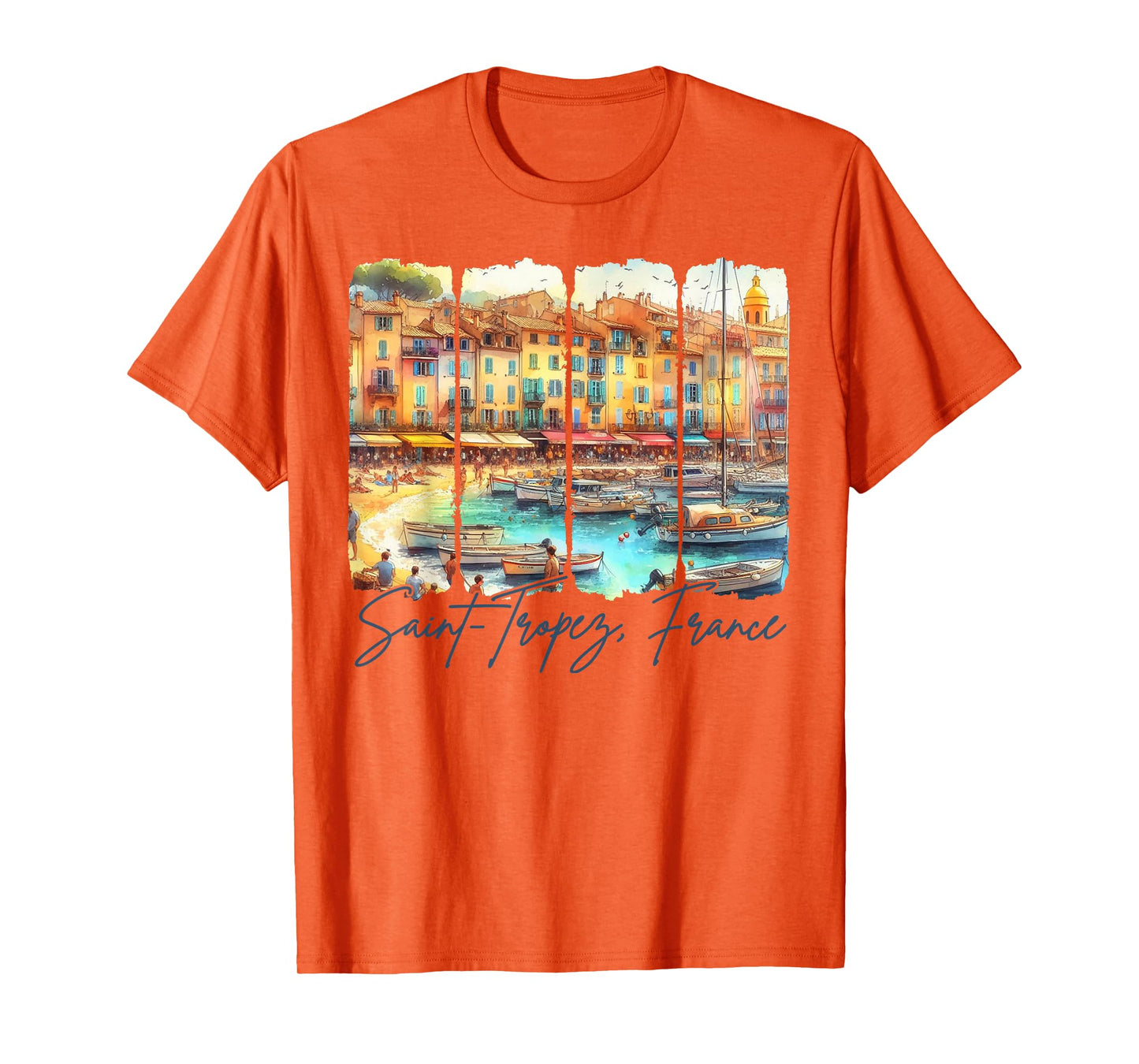 Saint-Tropez France Travel Brushstroke Saint-Tropez Souvenir T-Shirt