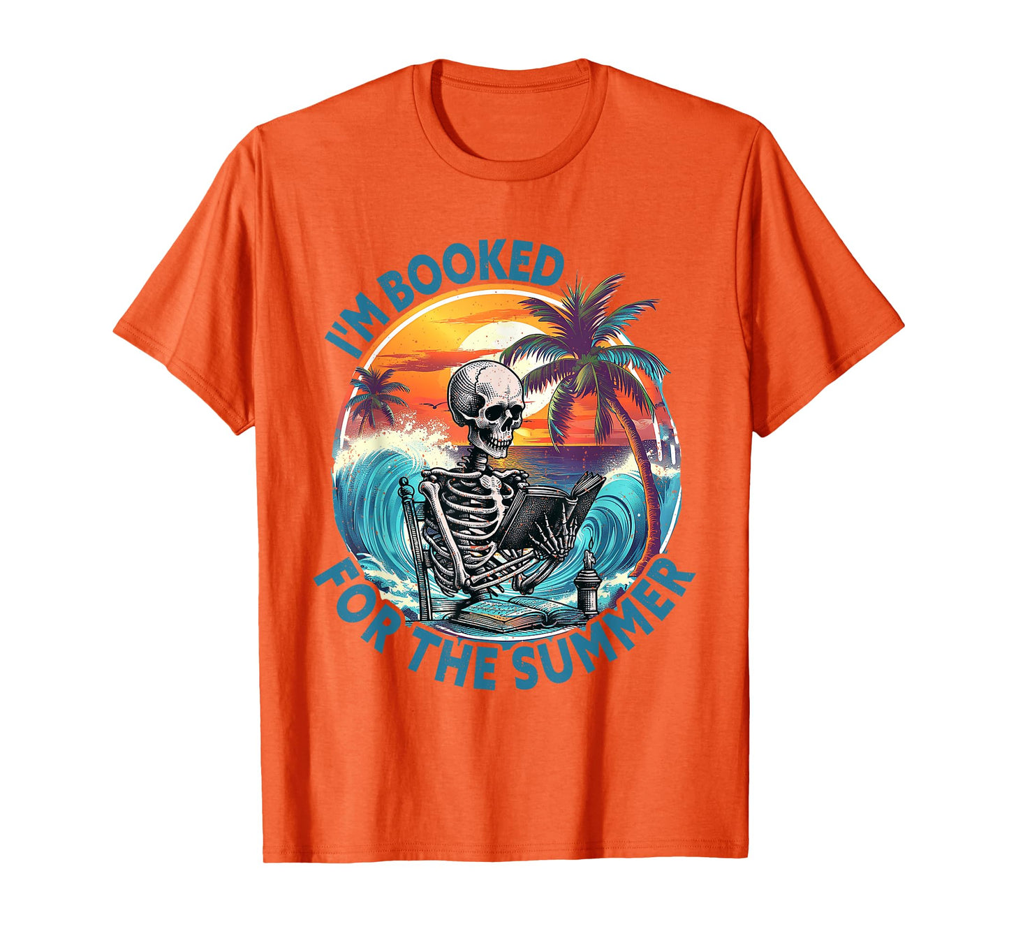 I'm Booked For Summer Book Reader Librarian Vacation Vintage T-Shirt