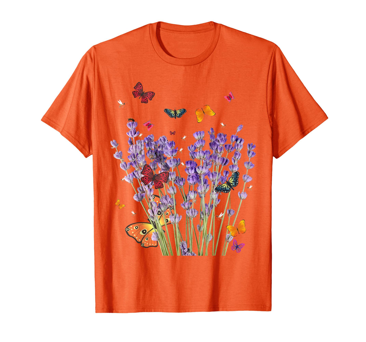 Beautiful Butterflies & Lavender Tee. Vintage & Graphic. T-Shirt
