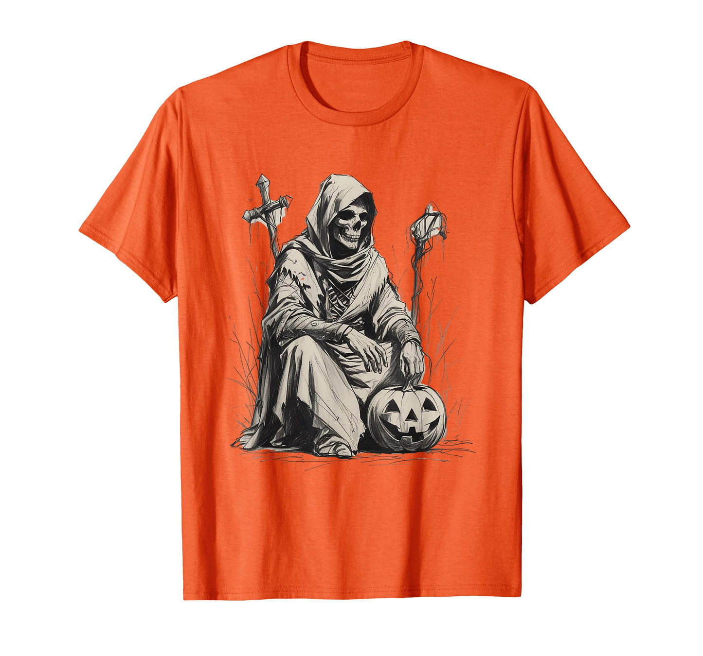 Halloween Scary Skeleton King T-Shirt