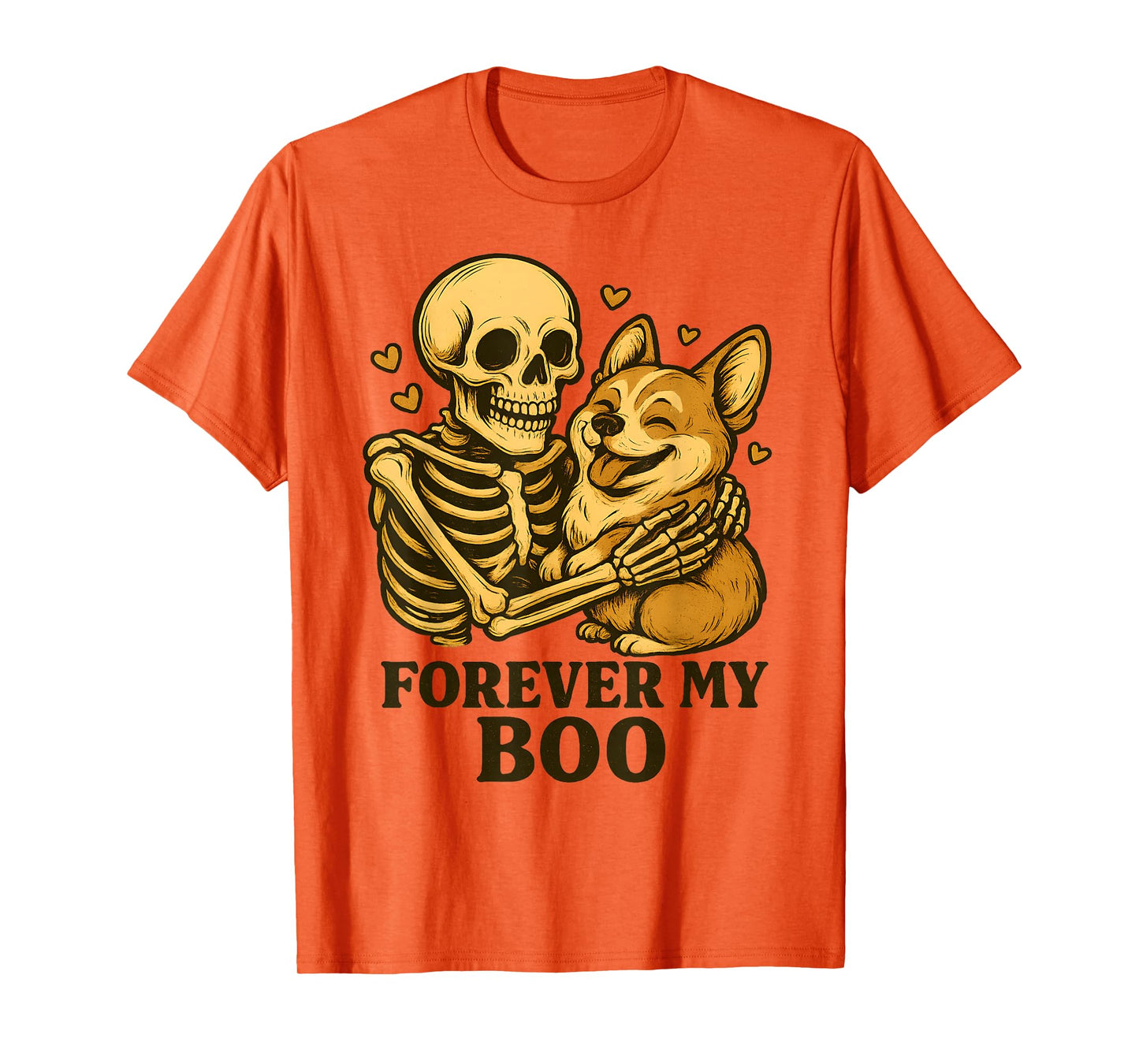 Forever My Boo Halloween Skeleton with Corgi Lover T-Shirt