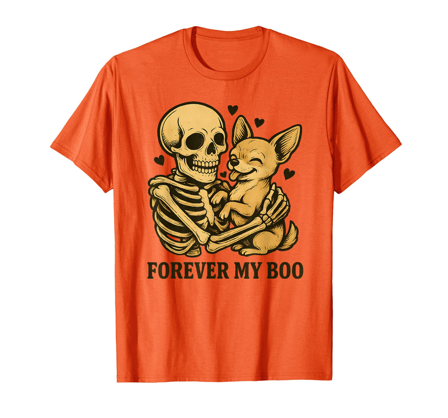 Forever My Boo Halloween Skeleton with Chihuahua Lover T-Shirt