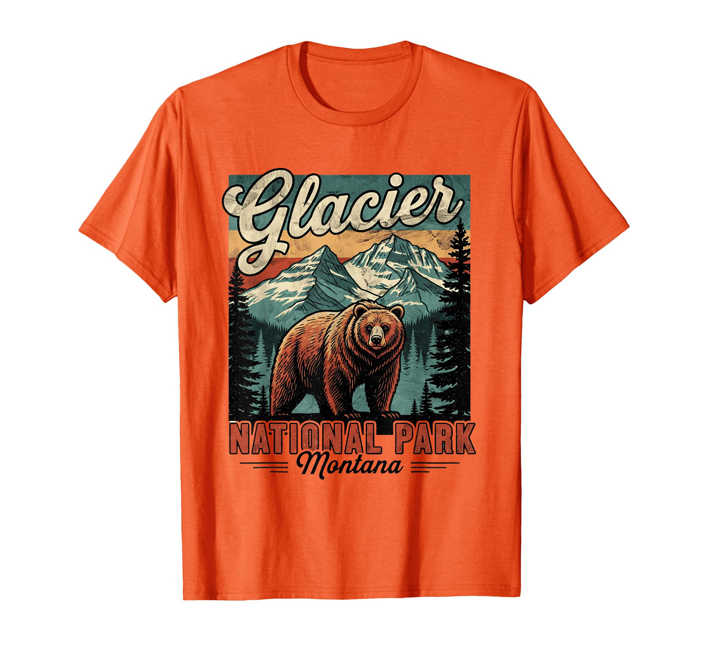 Glacier National Park Hiking Souvenir Adventure Outdoor T-Shirt