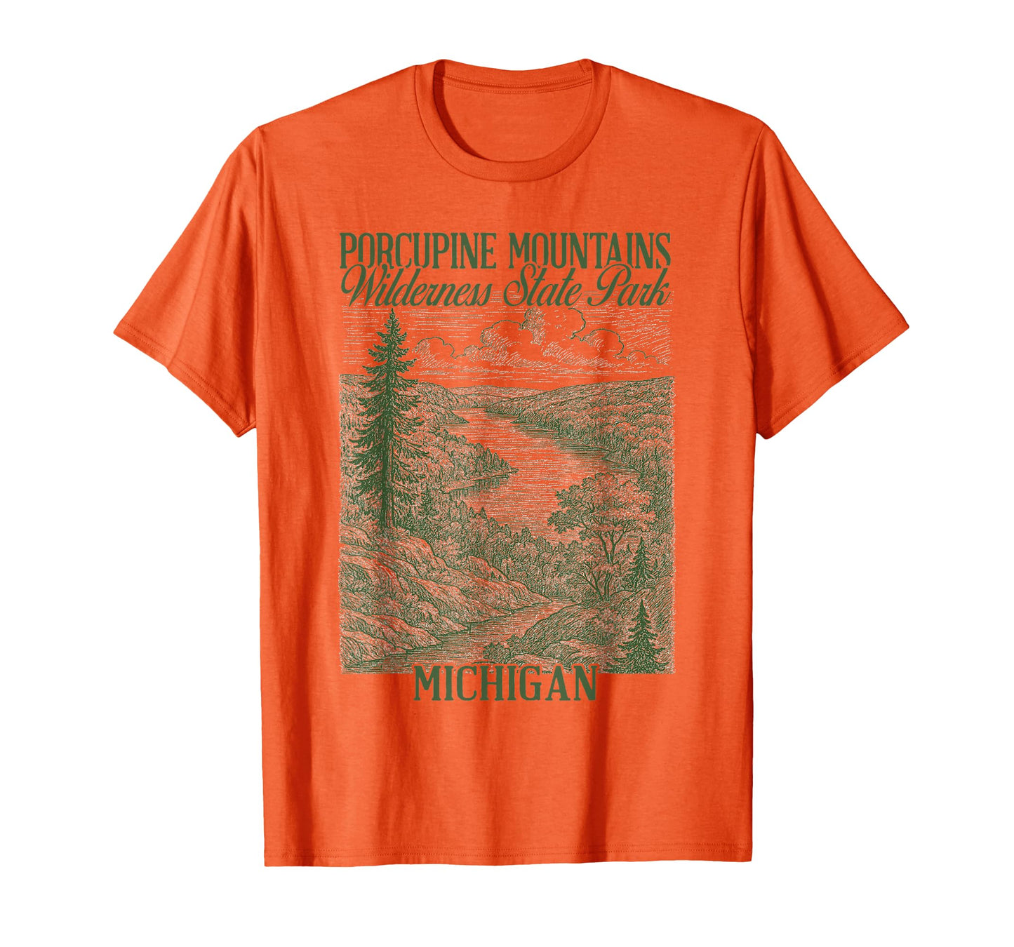 Porcupine Mountains Wilderness State Park Michigan Exploring T-Shirt