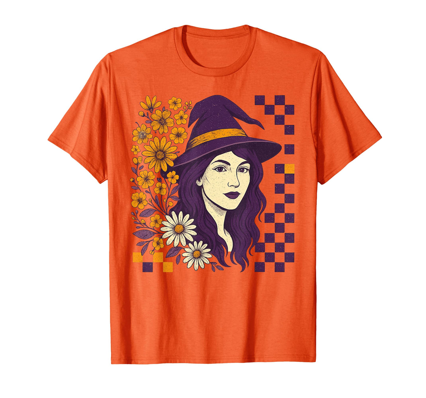 Funny Witch Halloween Floral Spooky Season Funny Fall Vibes T-Shirt