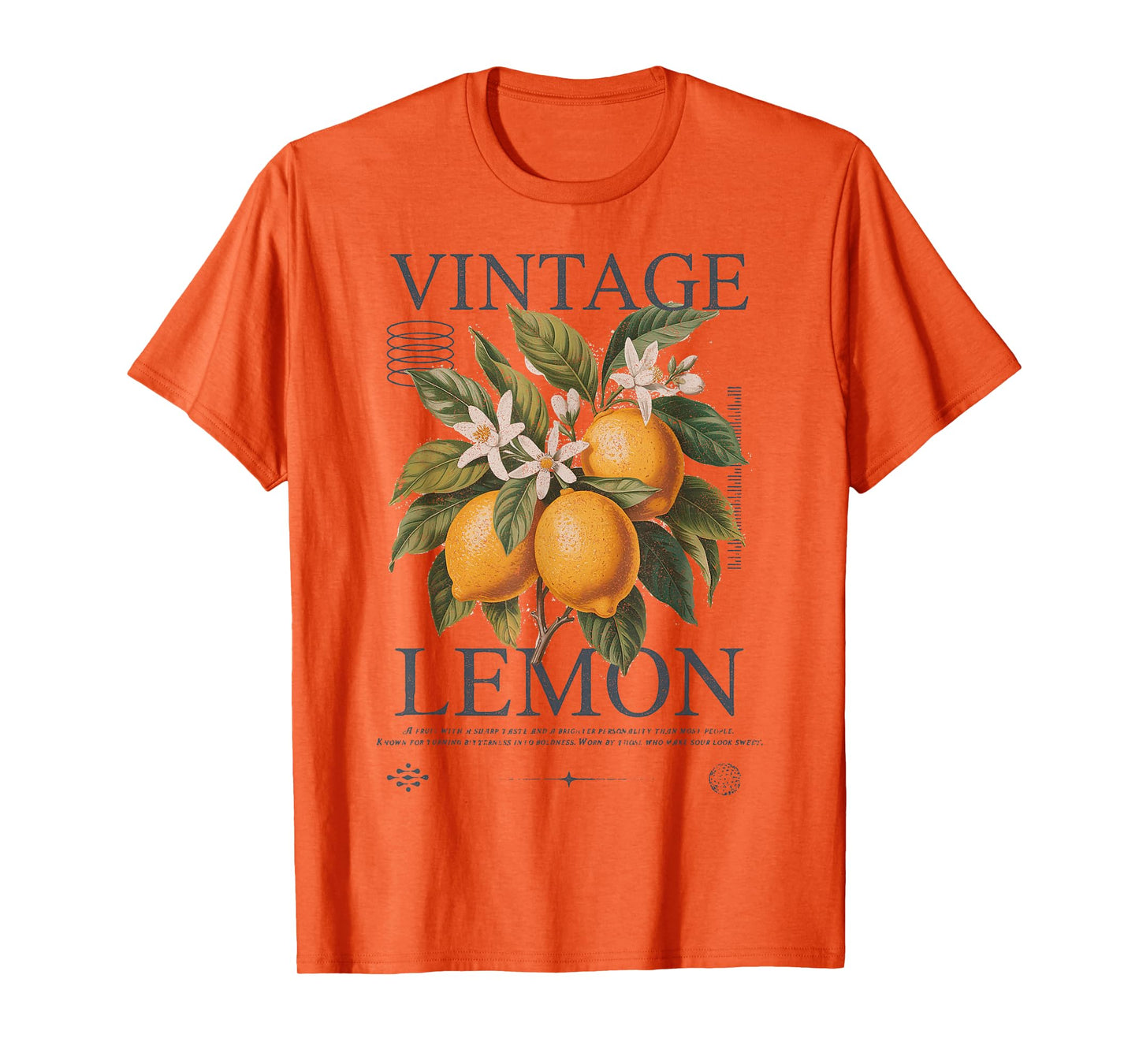 Vintage Lemon Fruit Citrus Botanical retro aesthetic T-Shirt