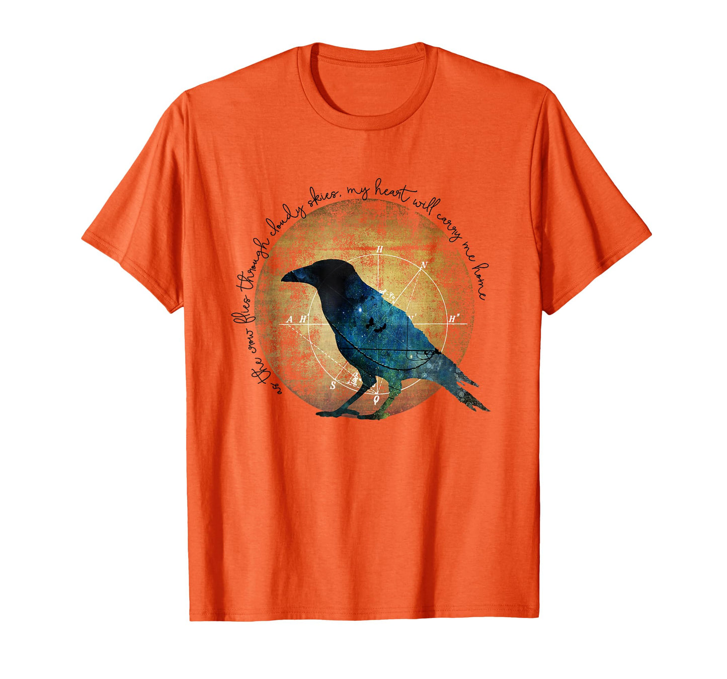 As the Crow Flies - Crow Raven Moon Art T-Shirt