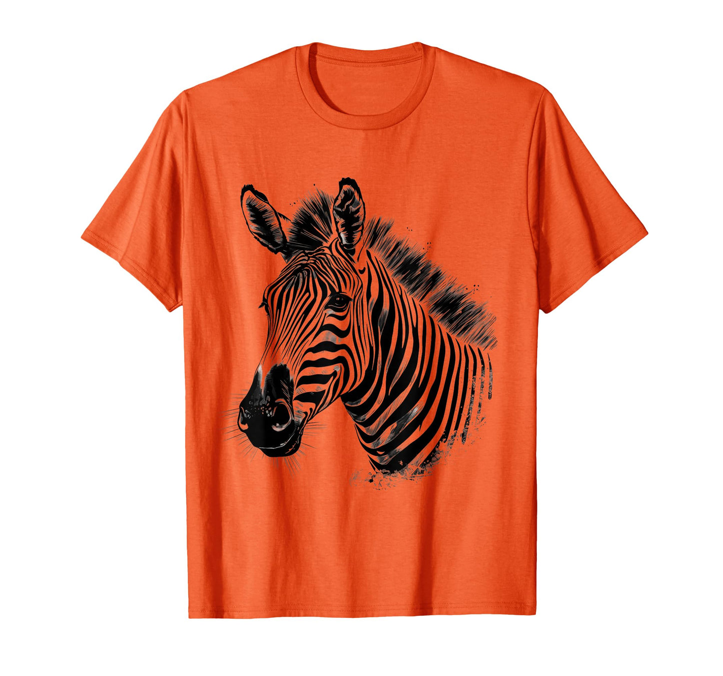 Zebra Wildlife Drawing Animal Print Motif Wildlife Artwork T-Shirt