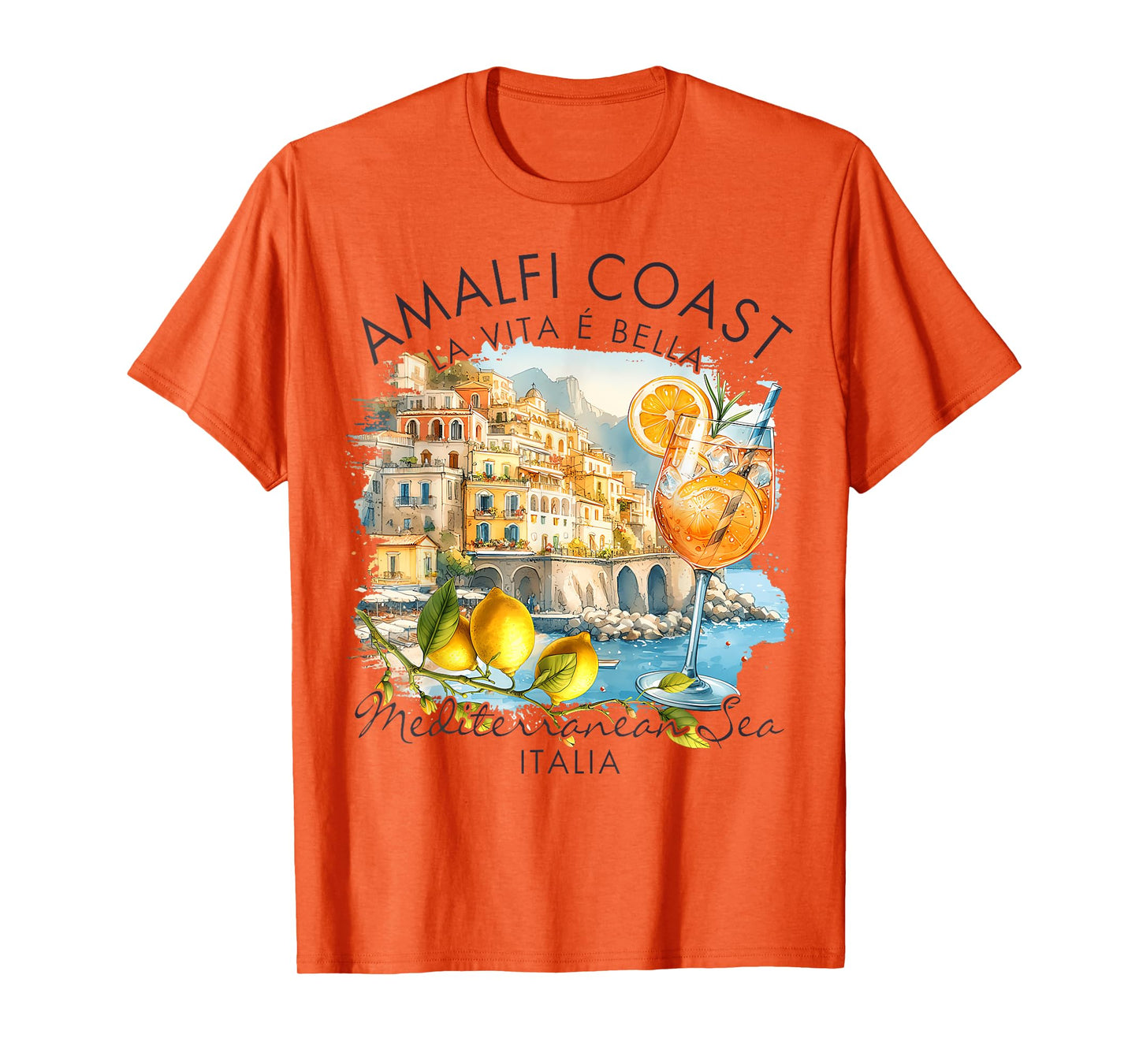 Amalfi Coast Italy Travel Trip Vacation Sea T-Shirt