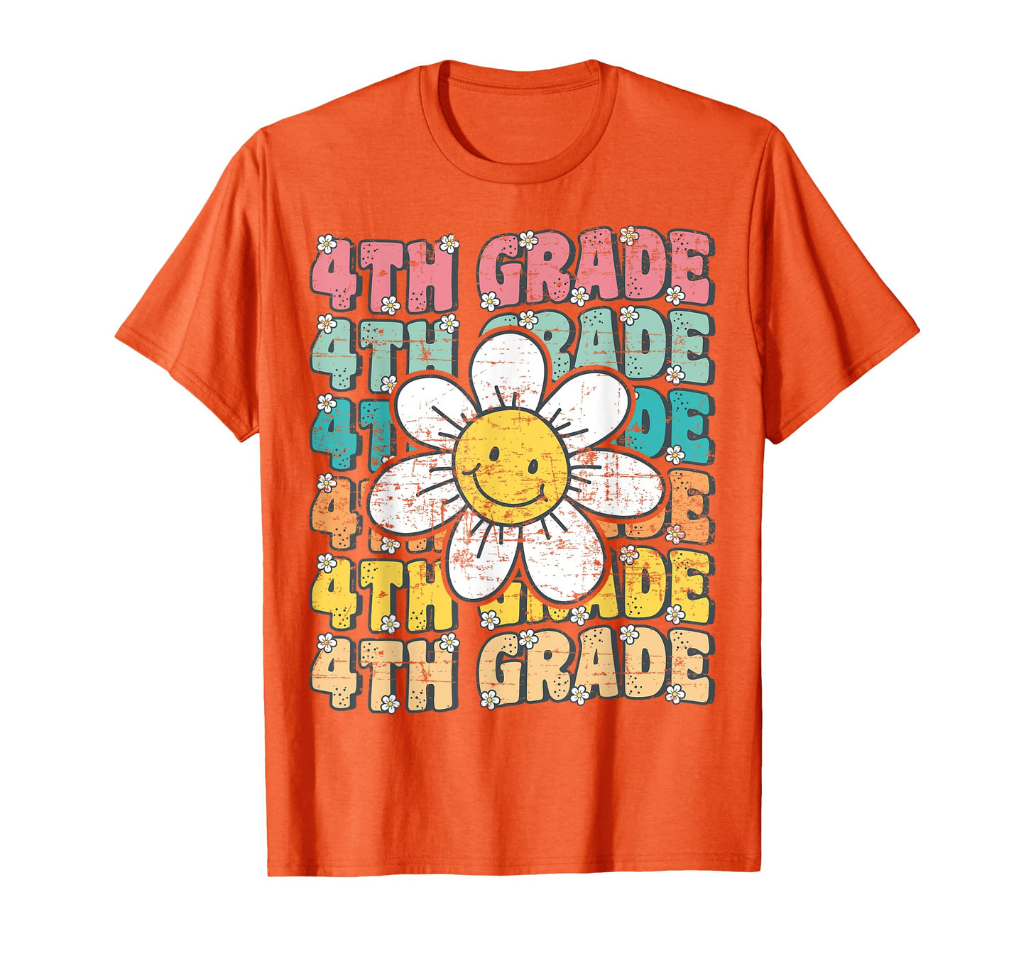 Groovy 4th Grade Back To School First Day of Fourth Grade T-Shirt
