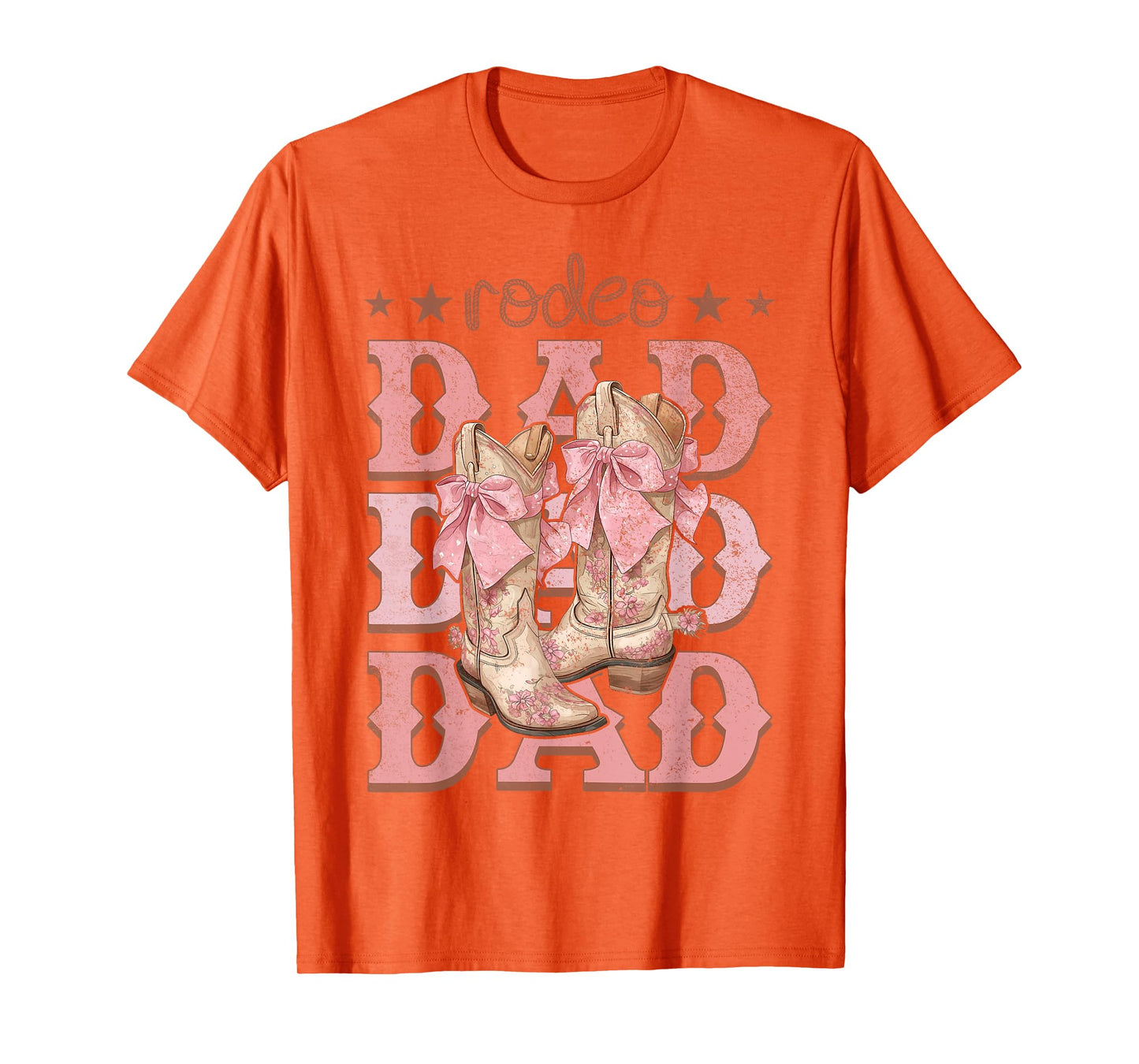 Rodeo Dad Pink Boots Coquette Cow-Girl Birthday Party T-Shirt