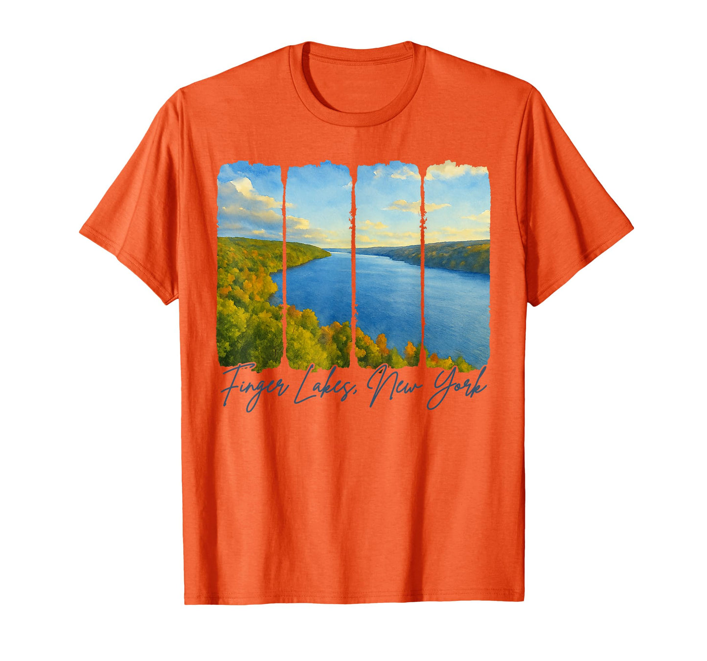 Finger Lakes New York Travel Brushstroke Finger Lakes Trip T-Shirt