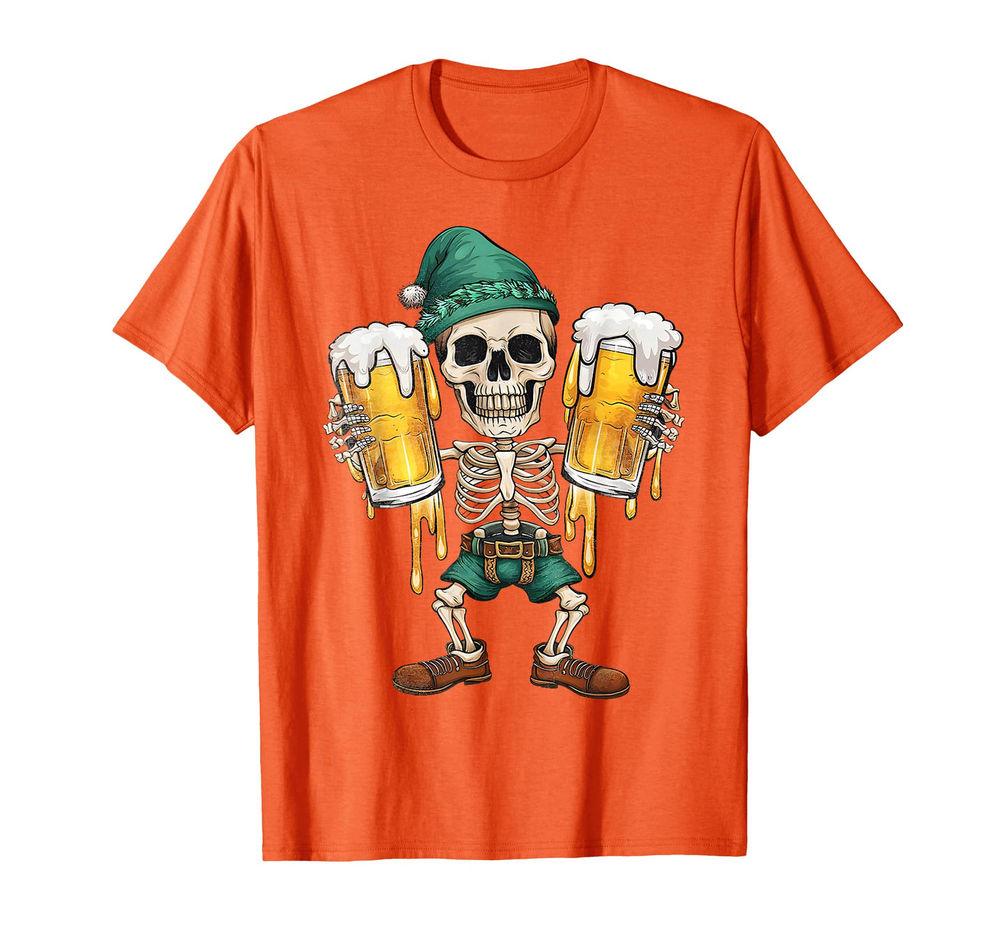 Funny Skeleton Enjoy Oktoberfest German Beer Festival T-Shirt