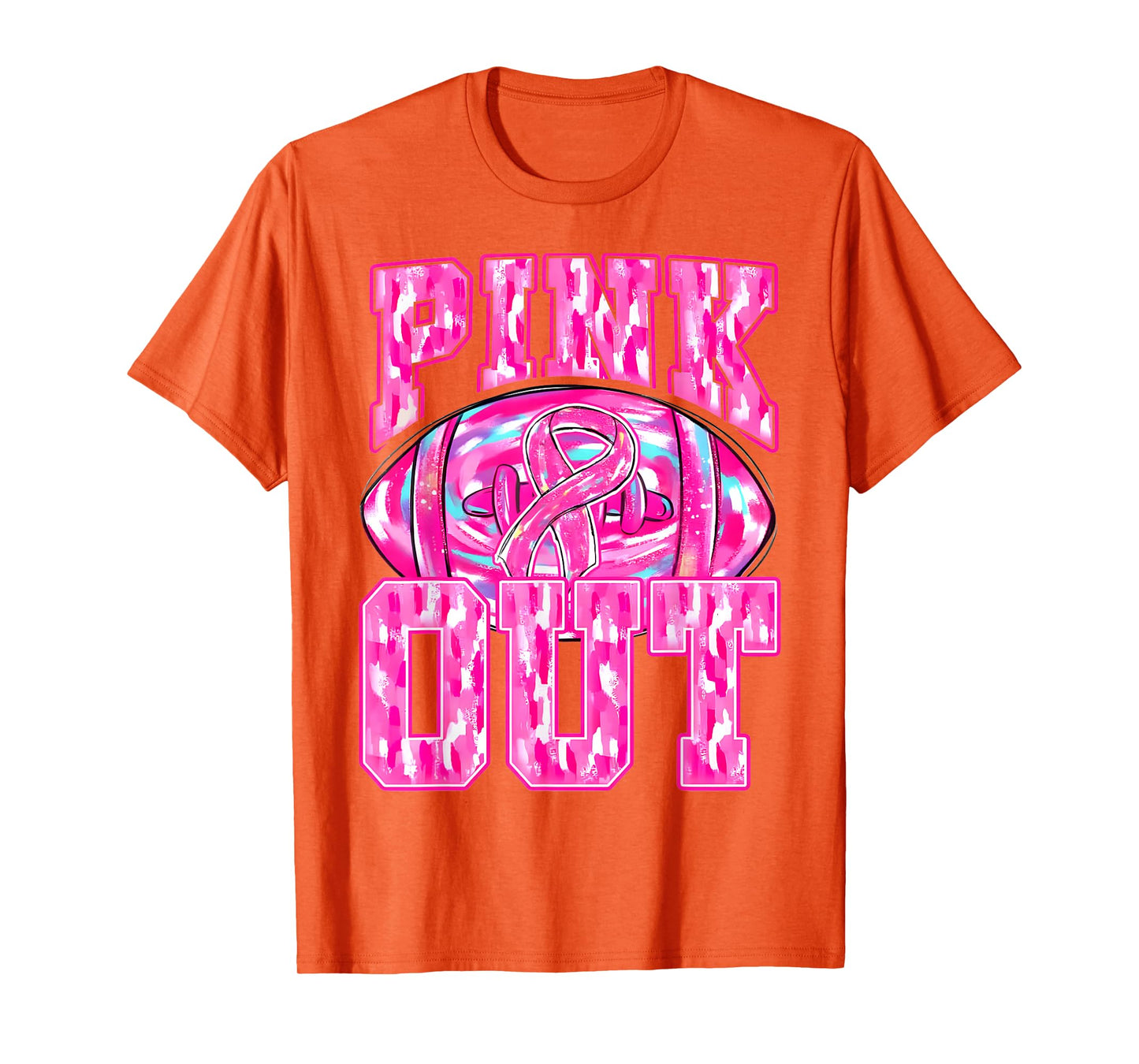 Pink Out Football Breast Cancer Tackle Breast Cancer Women T-Shirt