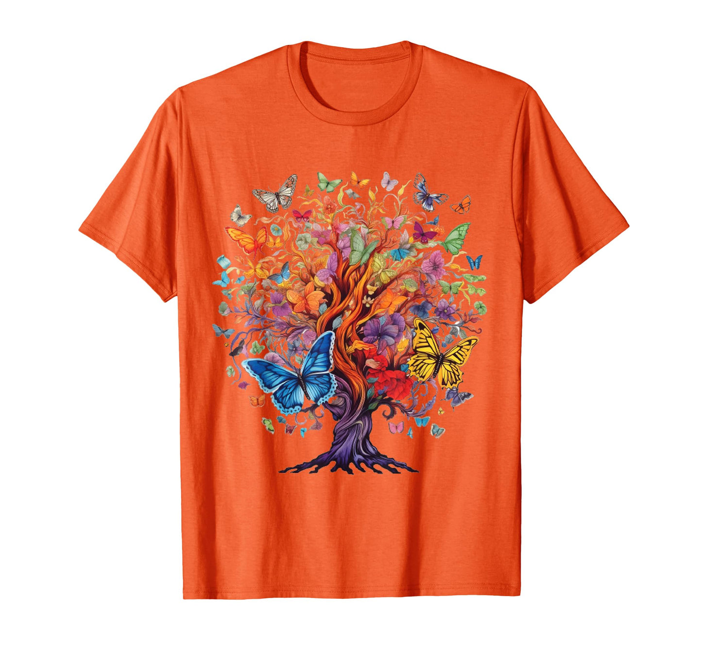 Womens butterfly shirt with flowers, fashion tee, gift idea T-Shirt