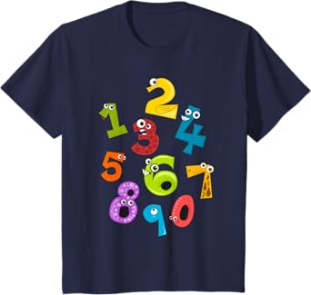 Kids Tops with Numbers on Number Day t shirt Kids Boys T-Shirt
