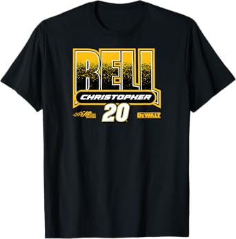 NASCAR - Christopher Bell 20 Joe Gibbs Racing Black T-Shirt