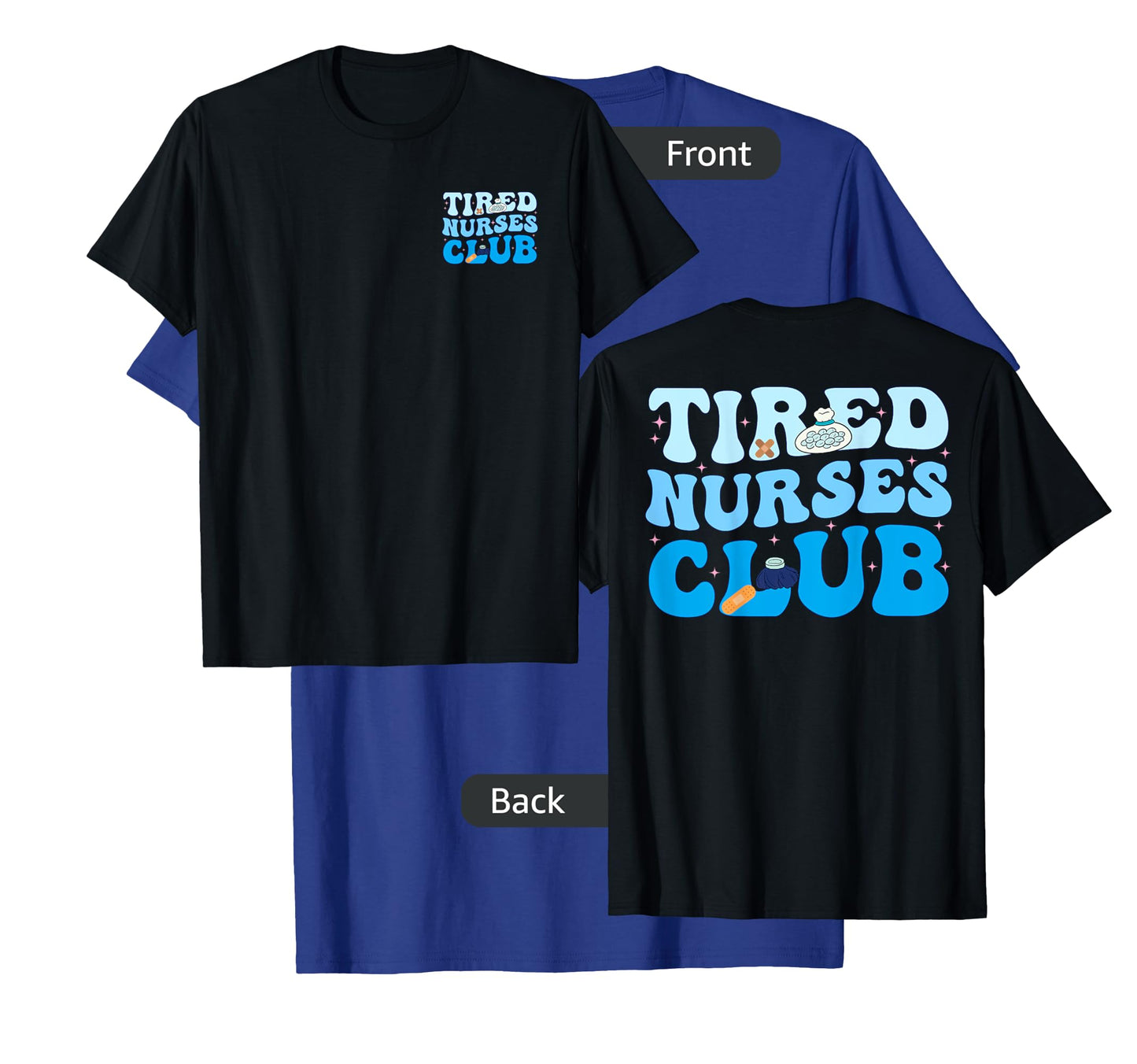 Tired Nurses Club Funny Groovy CRNA RN Future Nursing School T-Shirt