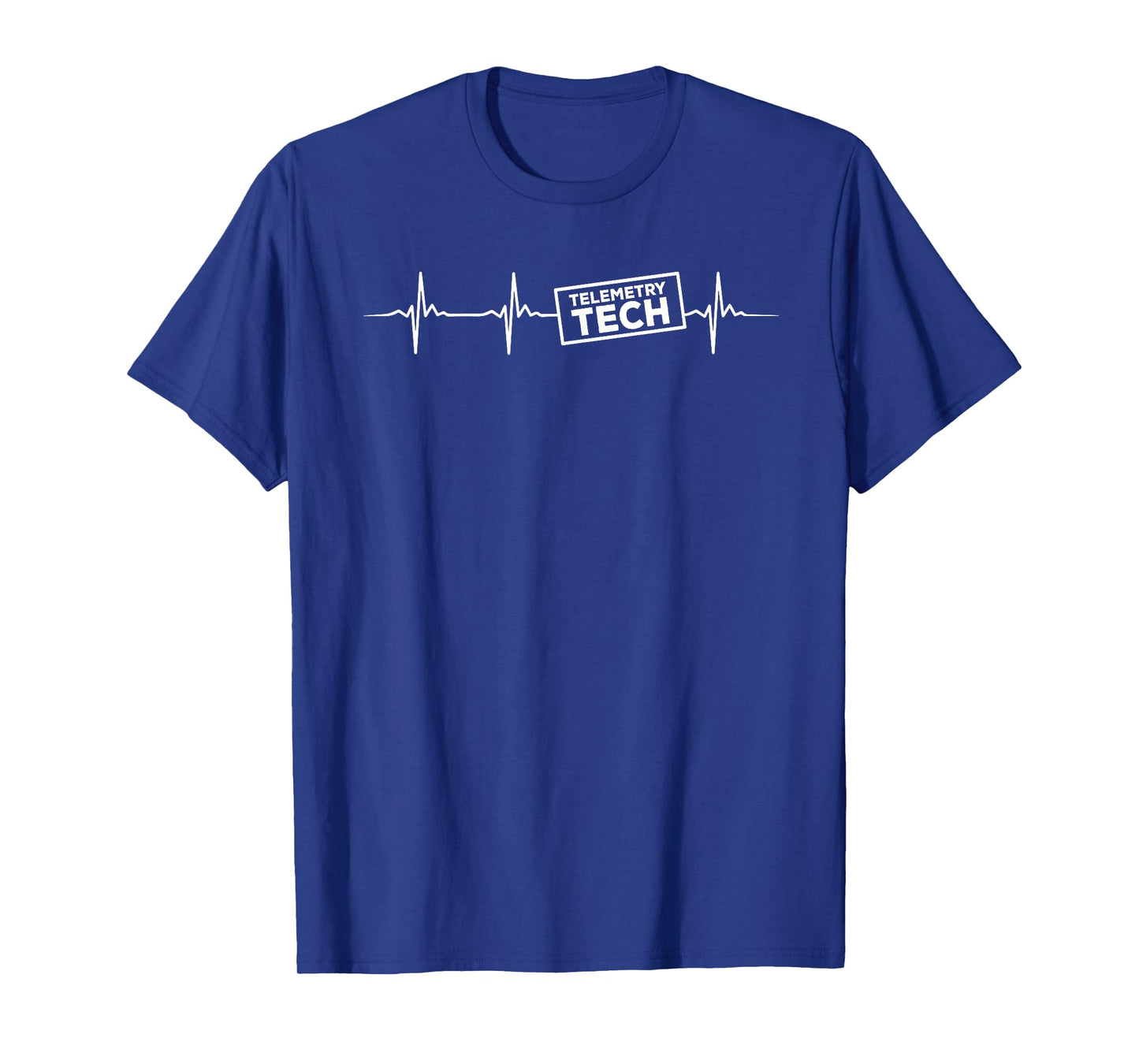 Telemetry Tech Heartbeat Outfit Cardiac Telemetry Technician T-Shirt, Small, Black