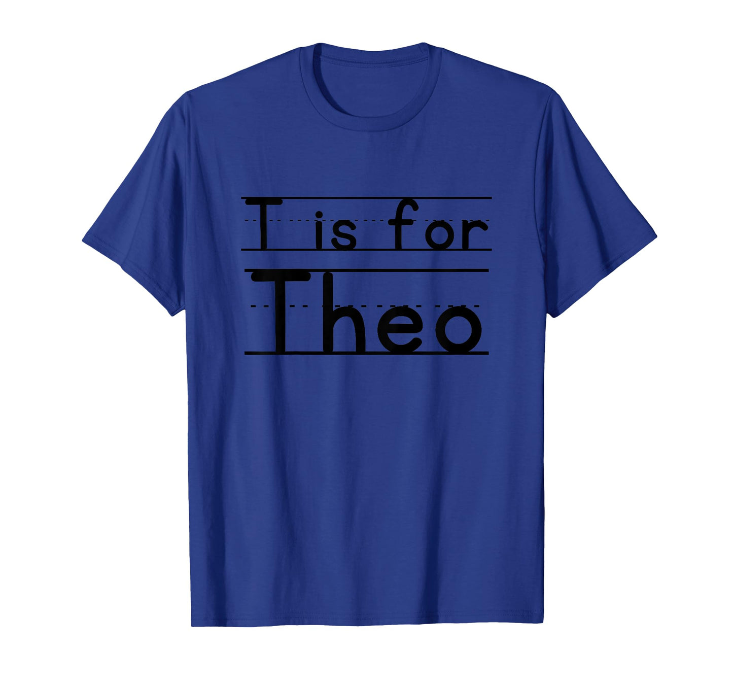 Kids Funny School Kid Name Theo T is For Theo Birthday Idea Boys T-Shirt