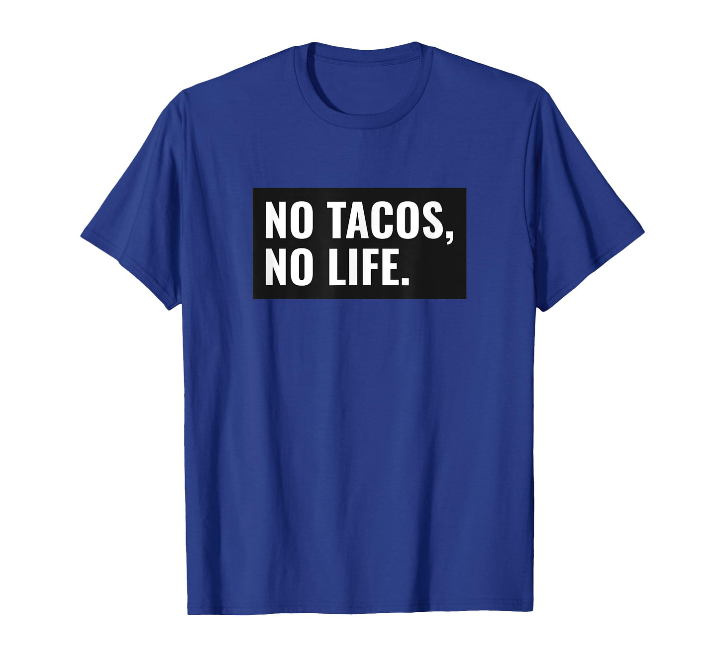 C3G Designs No Tacos, No Life Funny T-Shirt - Grey, Small, Unisex-Adults