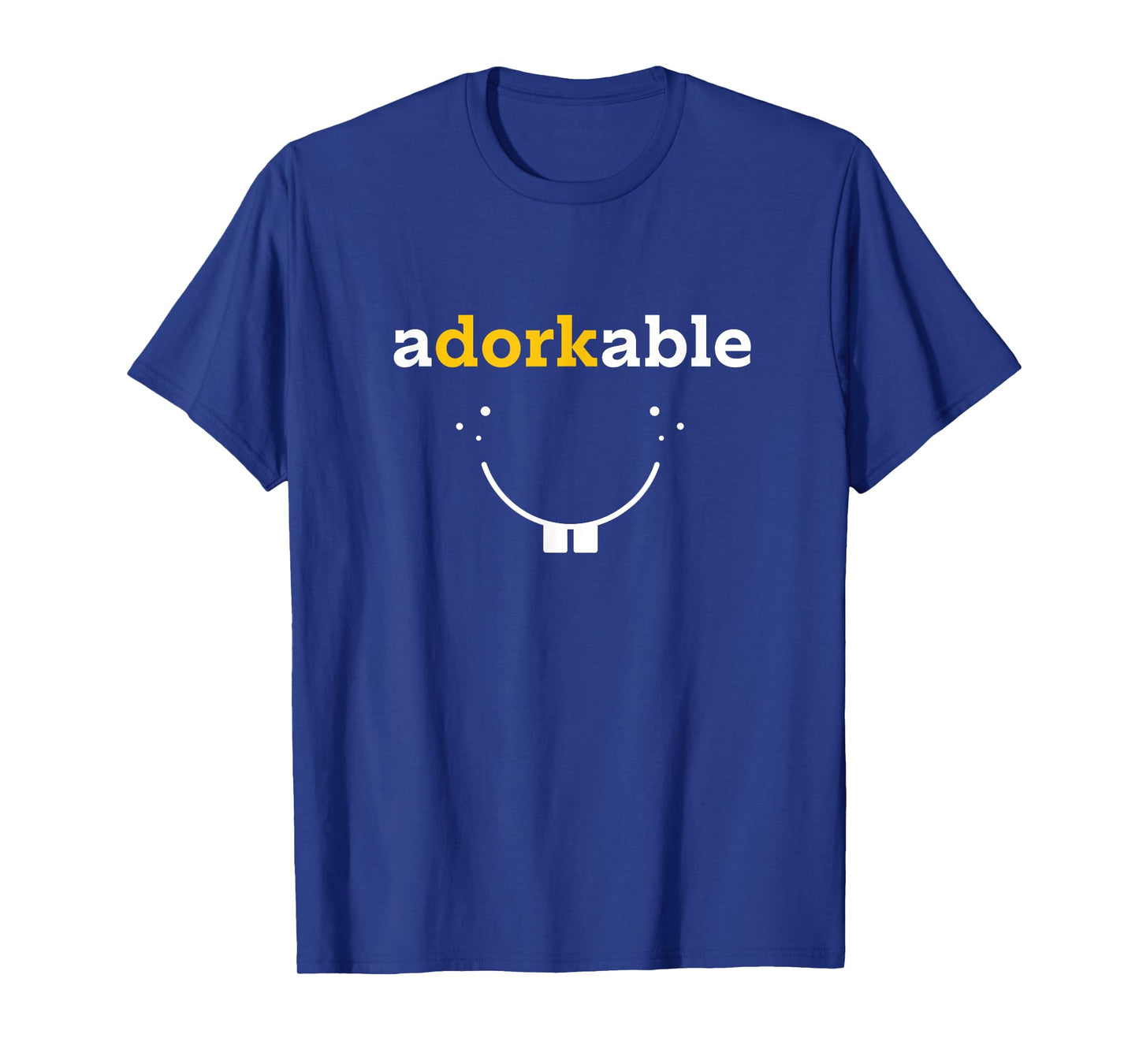 Nerdy Humor Shirt - Adorkable Adorable Dork Smiling Face T-Shirt