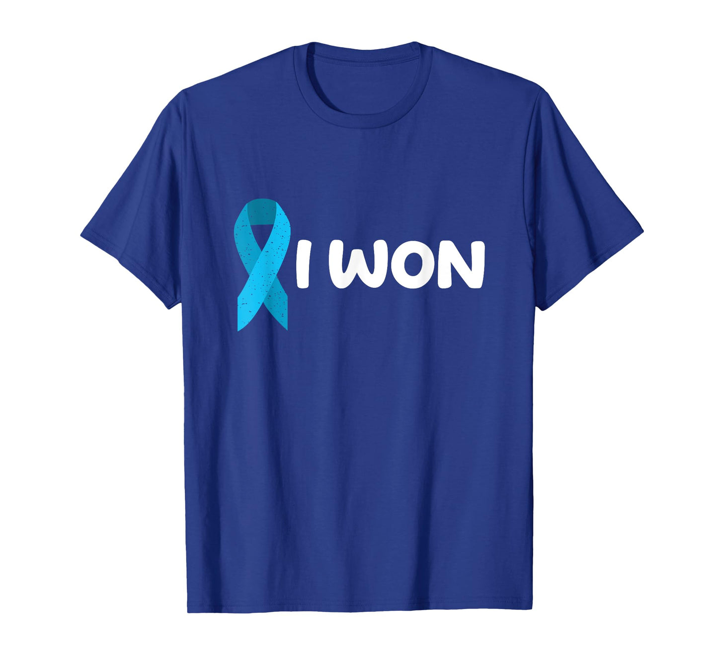 I Won! Colon Cancer survivor. Blue color ribbon T-Shirt