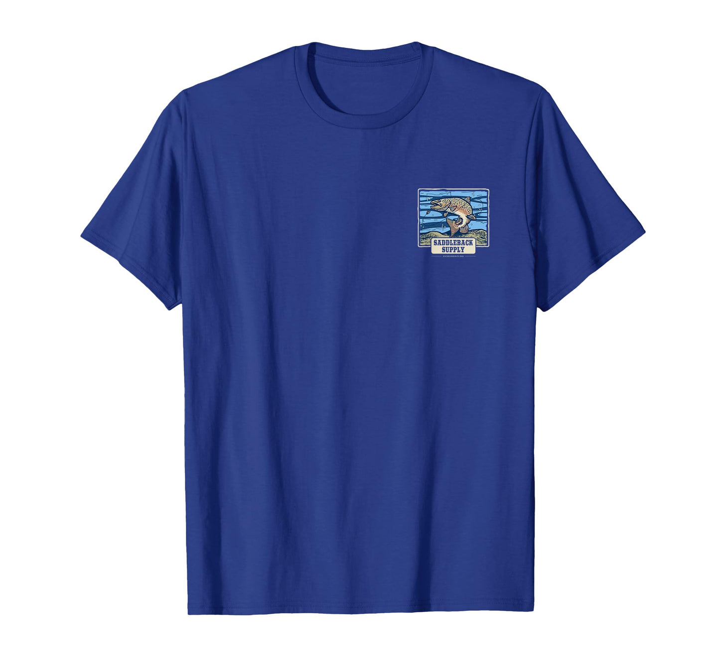 Saddleback Fishing for Trout Logo Lightweight Graphic T-Shirt