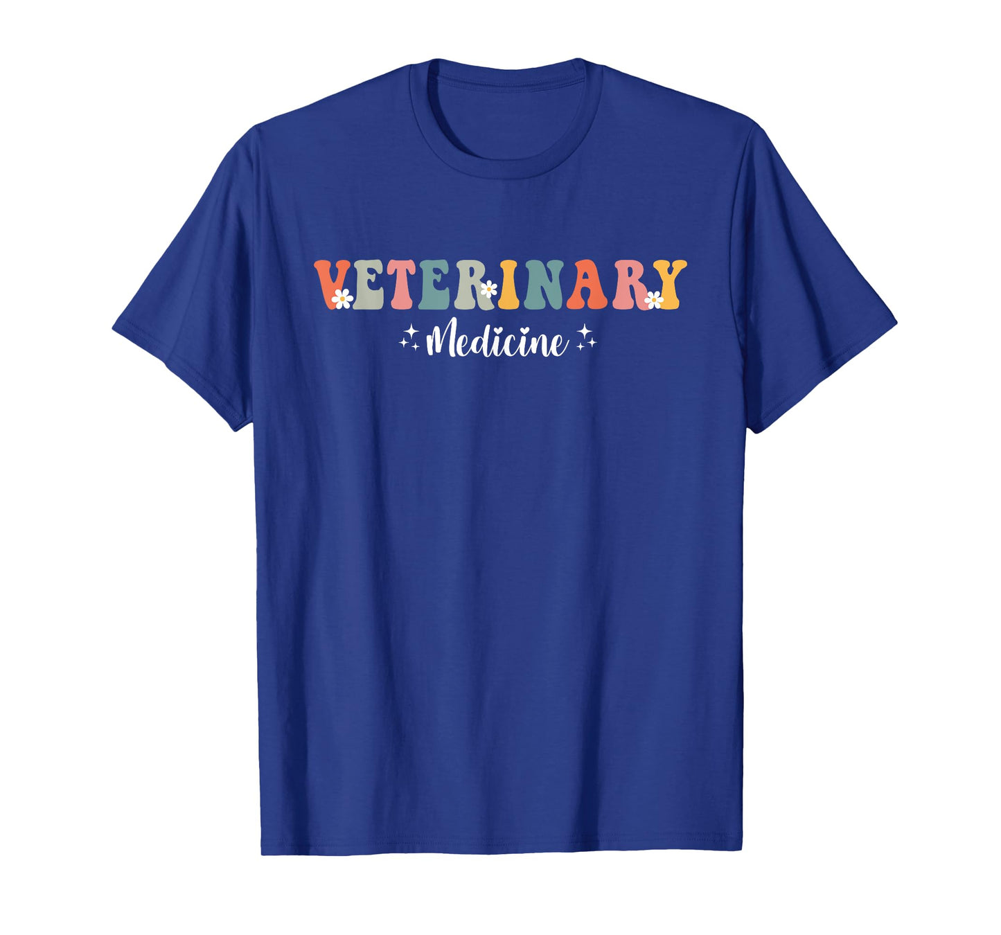 Retro Groovy Veterinary Medicine Vet Med For Women Men T-Shirt