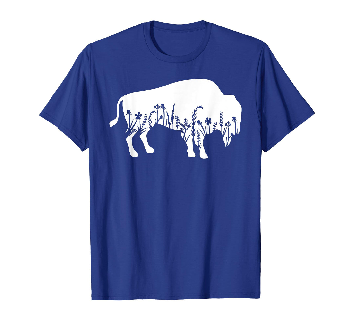 Buffalo Flower American Bison Tee Animal Silhouette T-Shirt