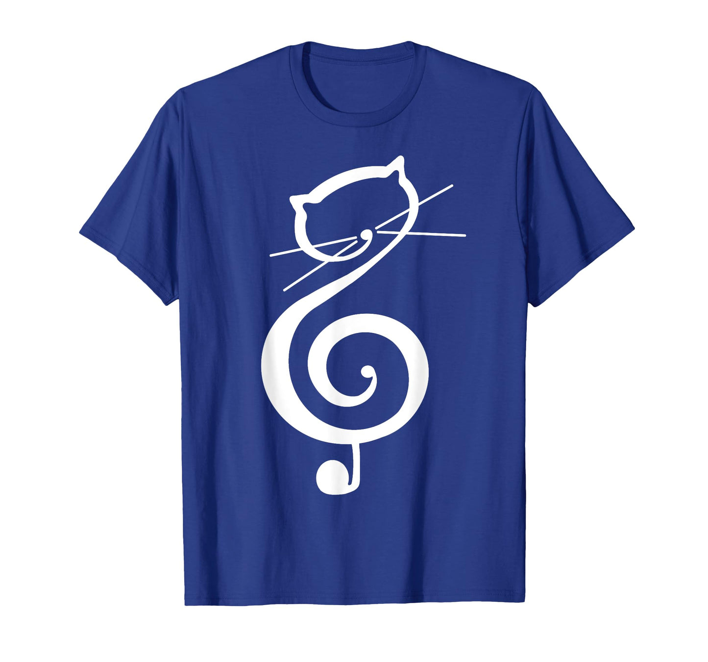 Cat Kitty Treble Music Clef Funny Cat Music Notes Women Men T-Shirt